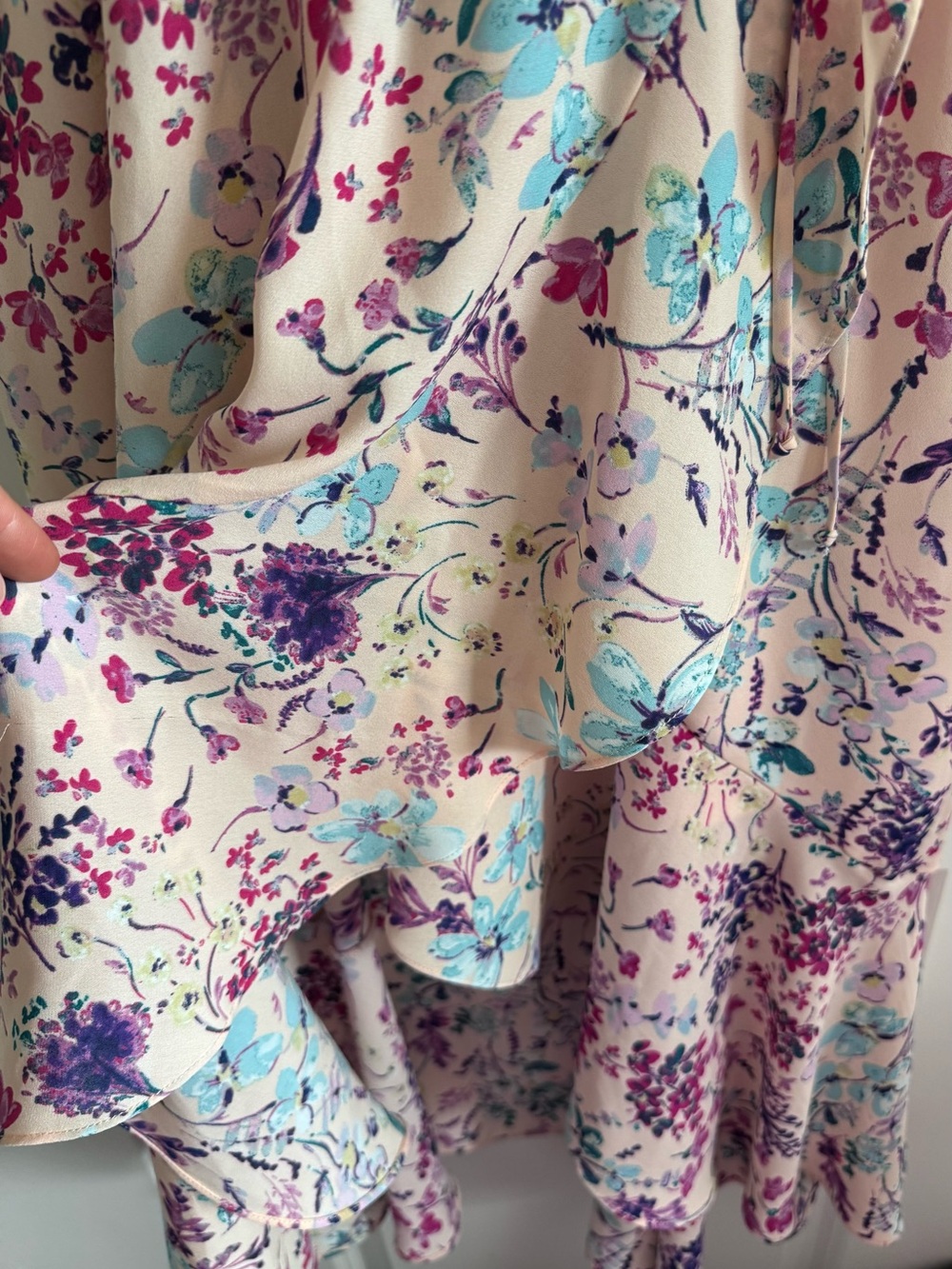 Socialite Floral High-Low Ruffle Maxi Dress - Picture 5 of 8
